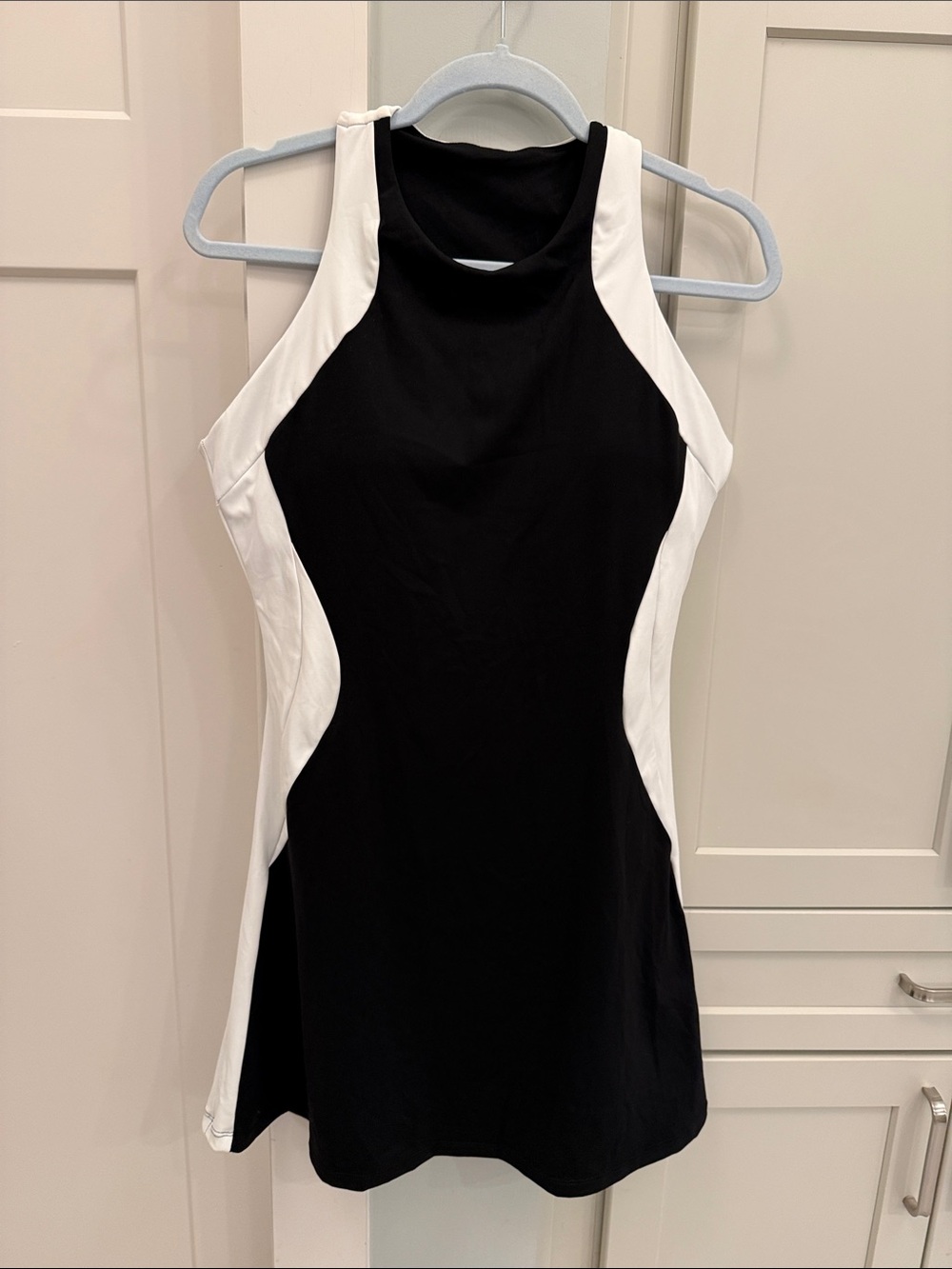 Black & White Racerback Athletic Dress